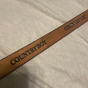 “Country boy” genuine leather belt- Custom cut to size